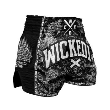 Short de Boxe Thaï Wicked One DRAGON THAI BLACK